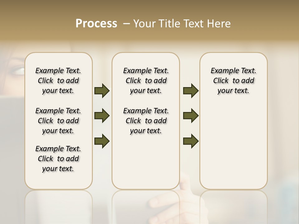 Woman Peering Over Top Of Folder PowerPoint Template