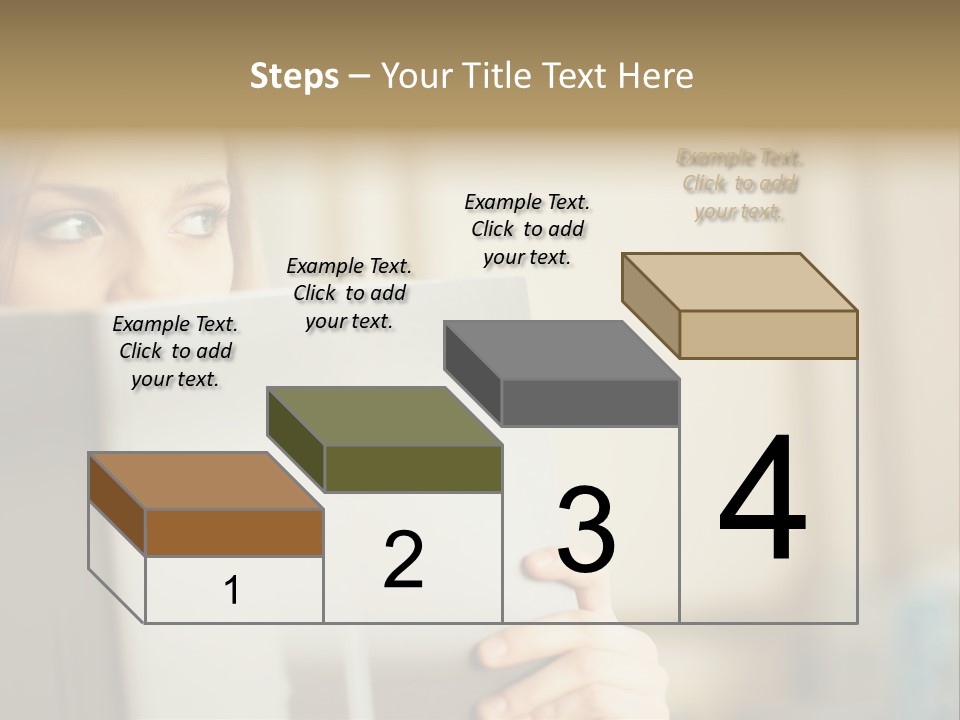 Woman Peering Over Top Of Folder PowerPoint Template