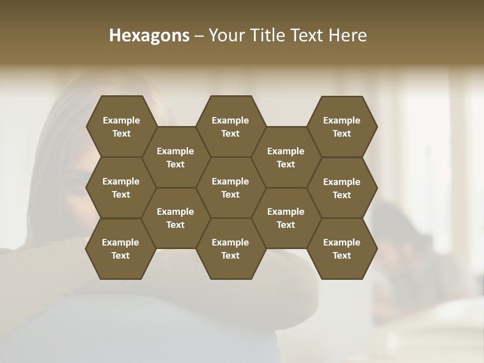 Woman Leaning On The Back Of Her Chair PowerPoint Template