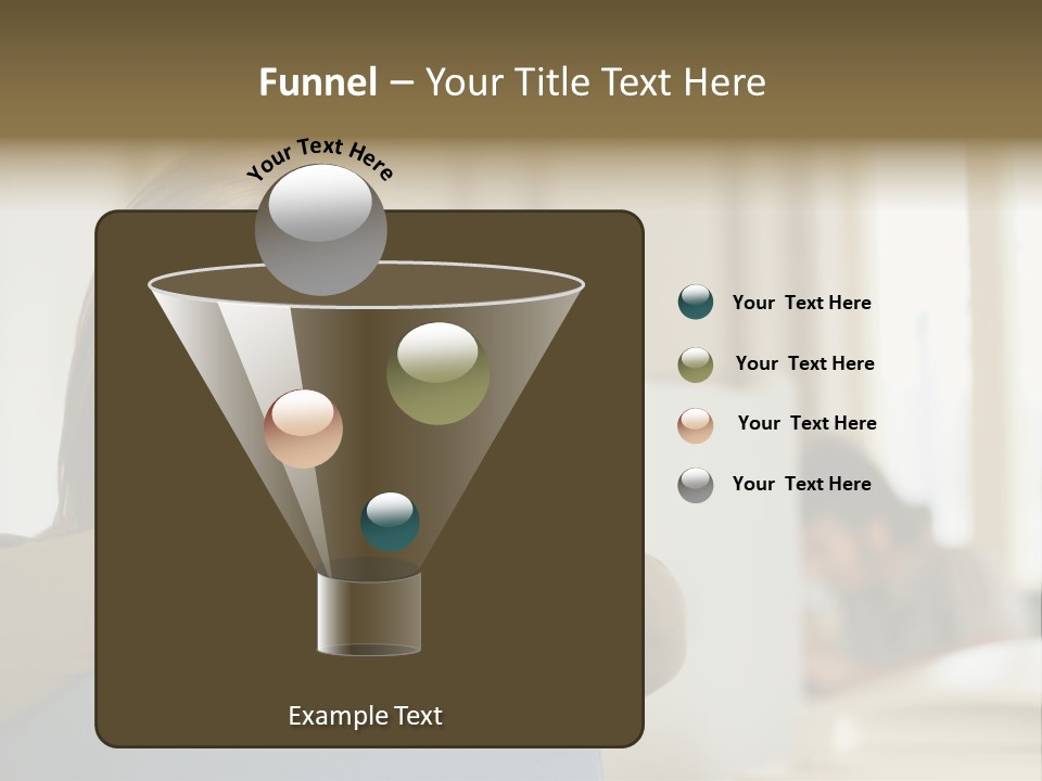 Woman Leaning On The Back Of Her Chair PowerPoint Template