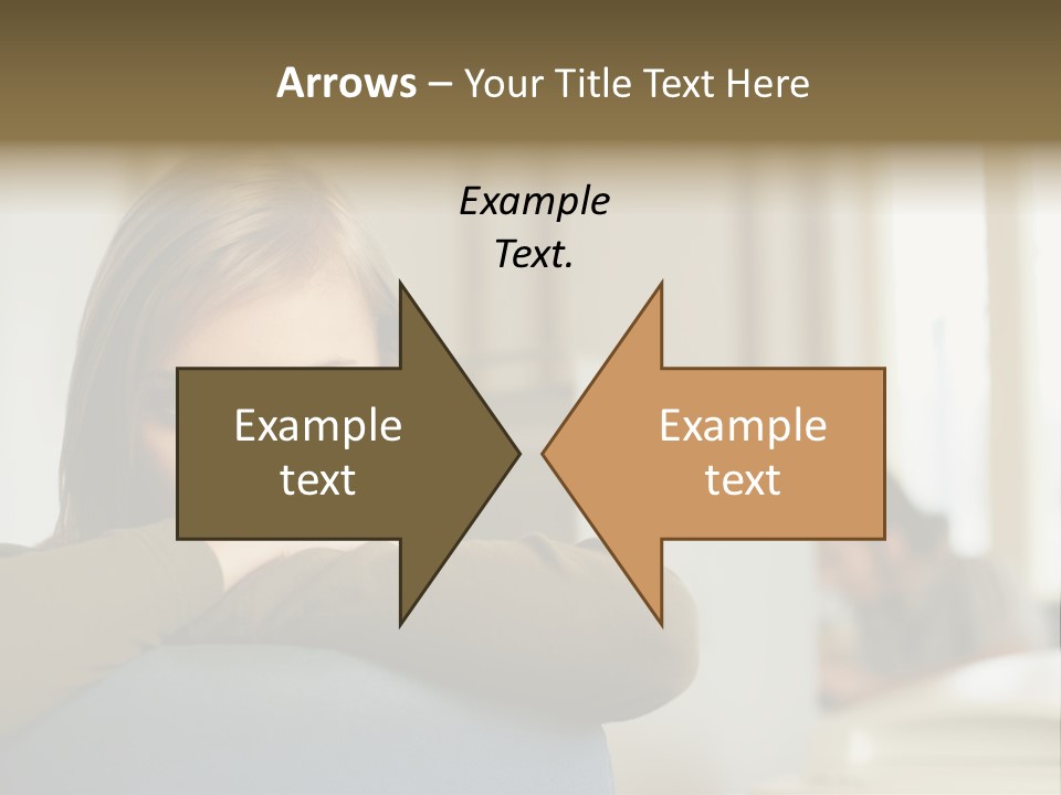 Woman Leaning On The Back Of Her Chair PowerPoint Template