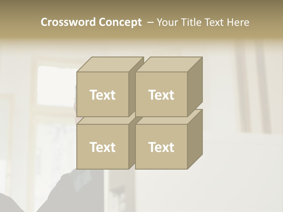 Man Sitting Behind A Computer PowerPoint Template