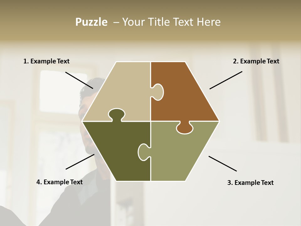 Man Sitting Behind A Computer PowerPoint Template