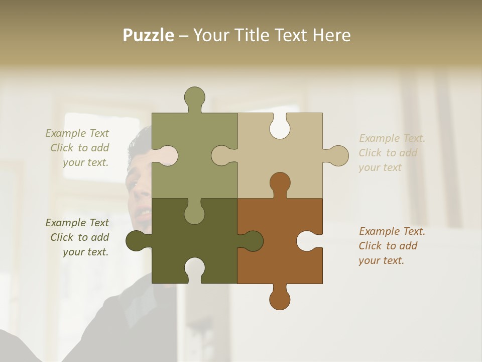 Man Sitting Behind A Computer PowerPoint Template