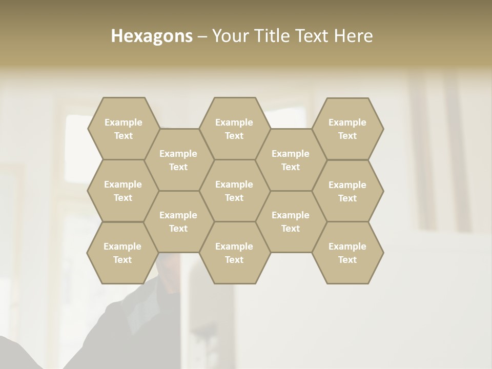 Man Sitting Behind A Computer PowerPoint Template