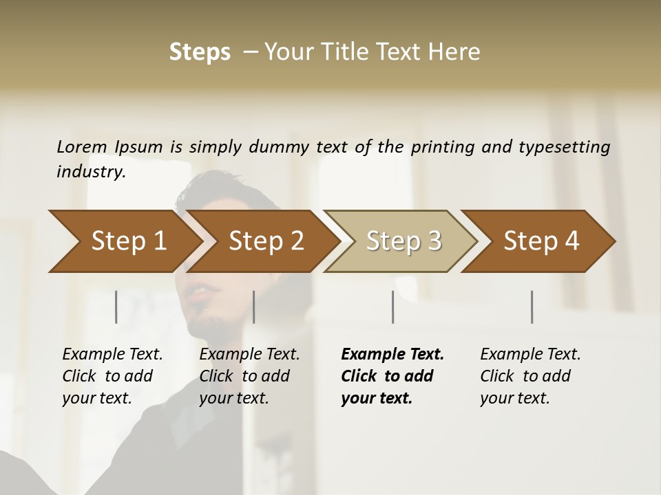 Man Sitting Behind A Computer PowerPoint Template