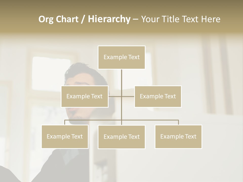 Man Sitting Behind A Computer PowerPoint Template