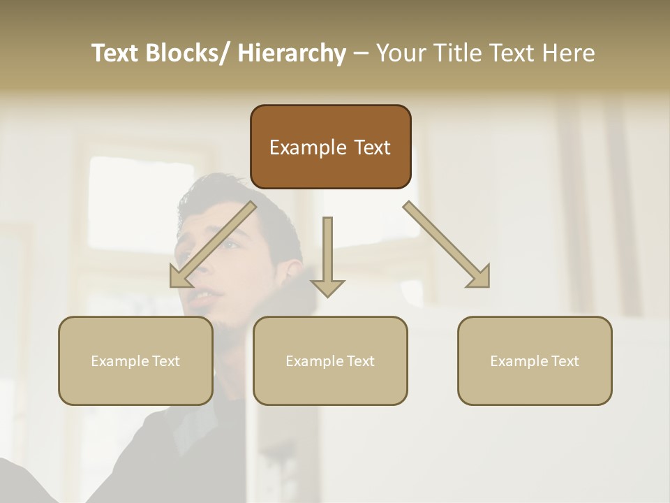 Man Sitting Behind A Computer PowerPoint Template