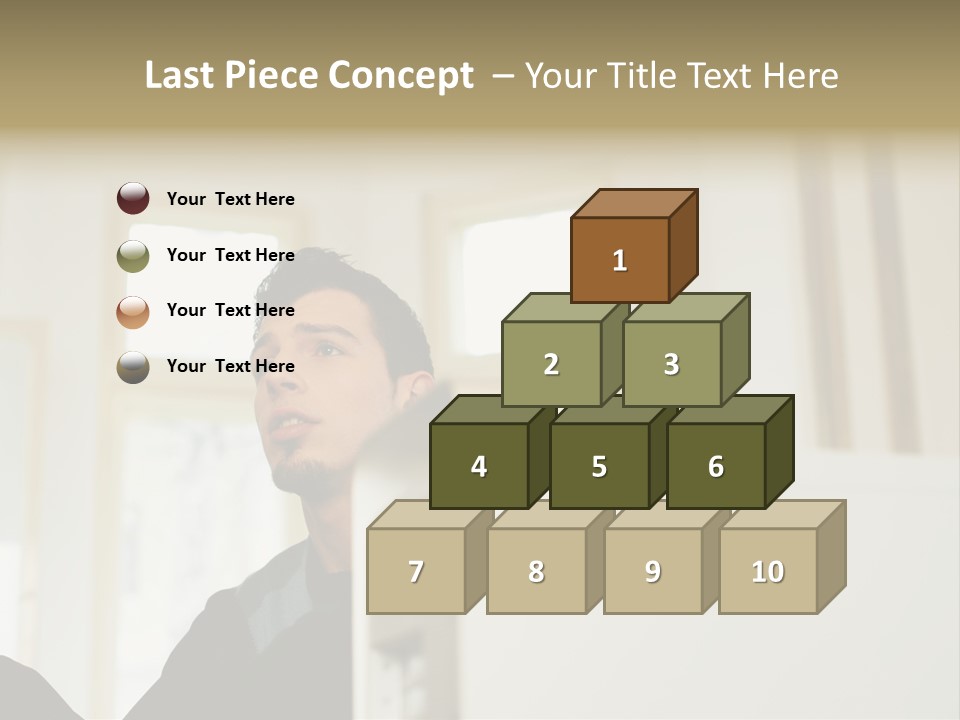 Man Sitting Behind A Computer PowerPoint Template