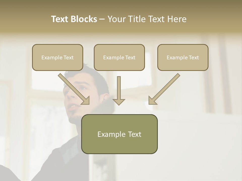 Man Sitting Behind A Computer PowerPoint Template