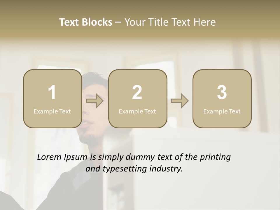 Man Sitting Behind A Computer PowerPoint Template