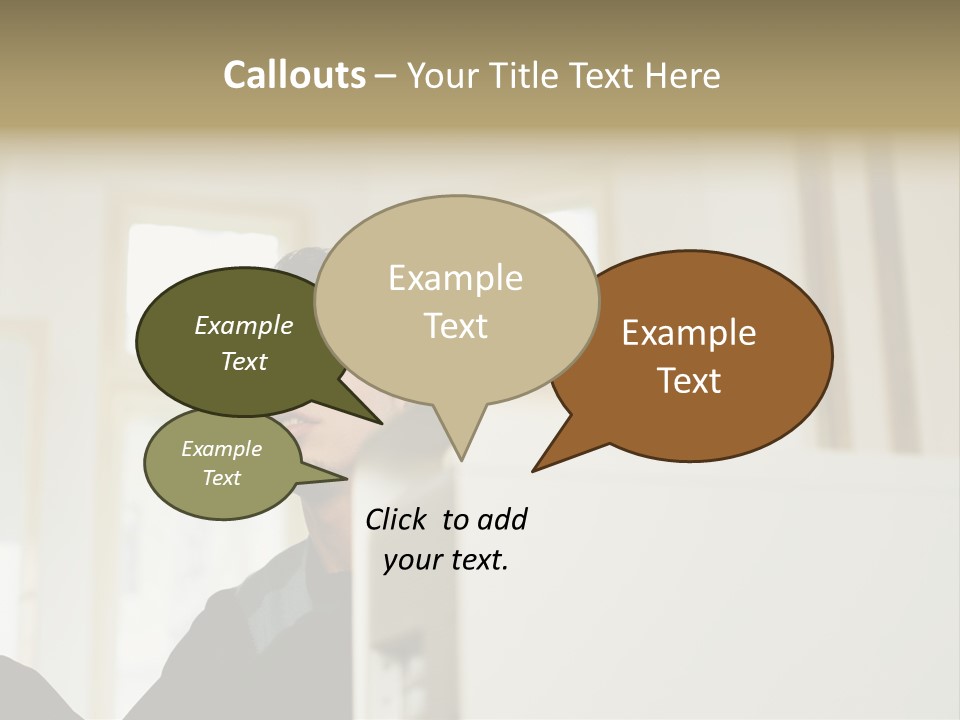 Man Sitting Behind A Computer PowerPoint Template