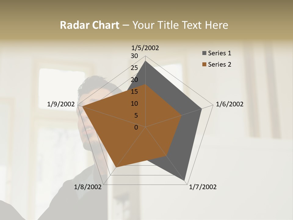 Man Sitting Behind A Computer PowerPoint Template