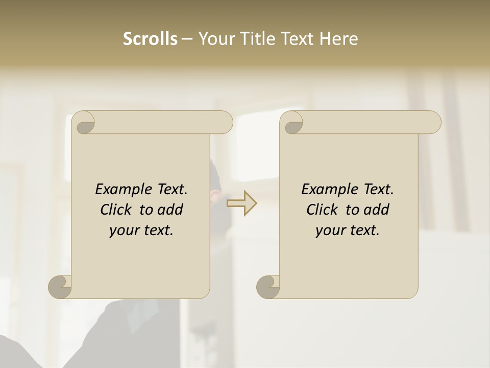 Man Sitting Behind A Computer PowerPoint Template