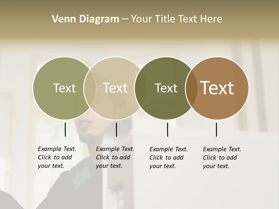 Man Sitting Behind A Computer PowerPoint Template