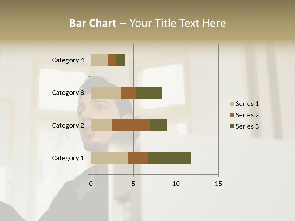 Man Sitting Behind A Computer PowerPoint Template
