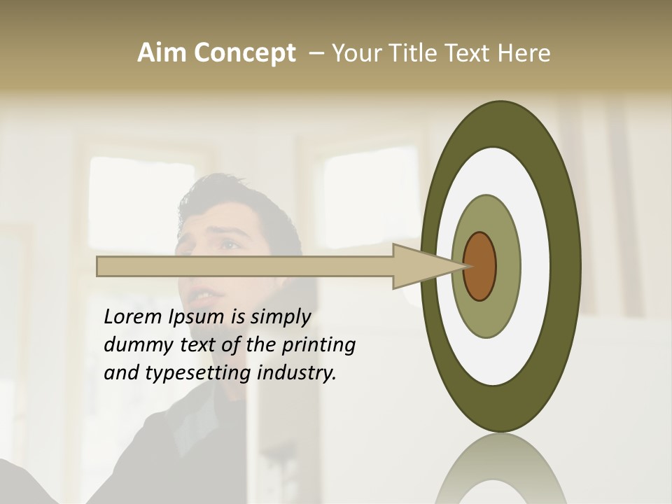 Man Sitting Behind A Computer PowerPoint Template