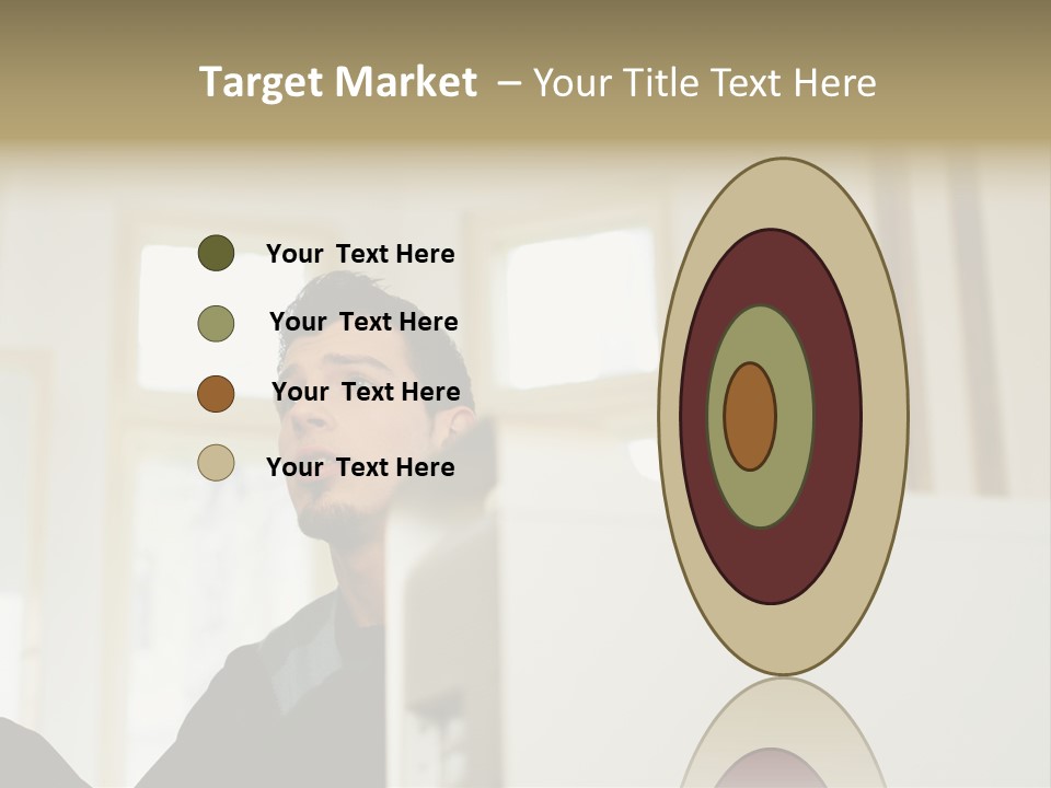 Man Sitting Behind A Computer PowerPoint Template