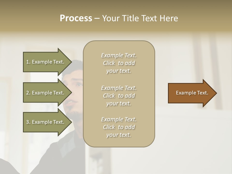 Man Sitting Behind A Computer PowerPoint Template