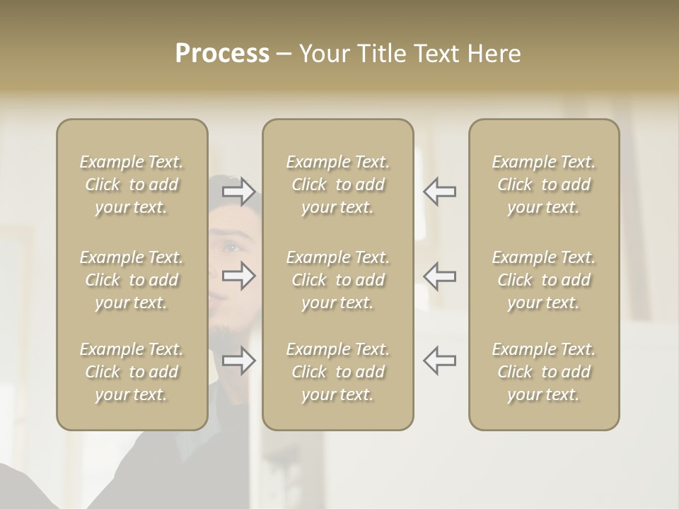 Man Sitting Behind A Computer PowerPoint Template