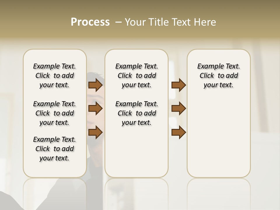 Man Sitting Behind A Computer PowerPoint Template