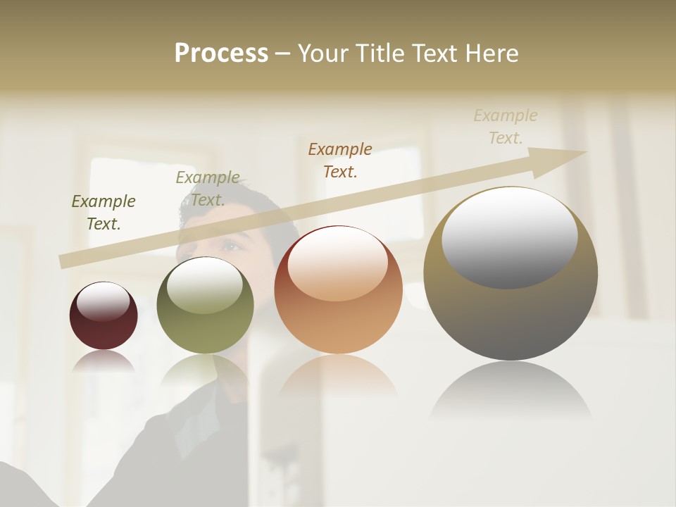 Man Sitting Behind A Computer PowerPoint Template