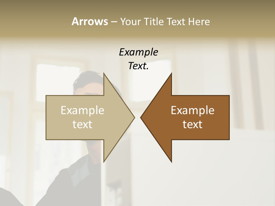 Man Sitting Behind A Computer PowerPoint Template