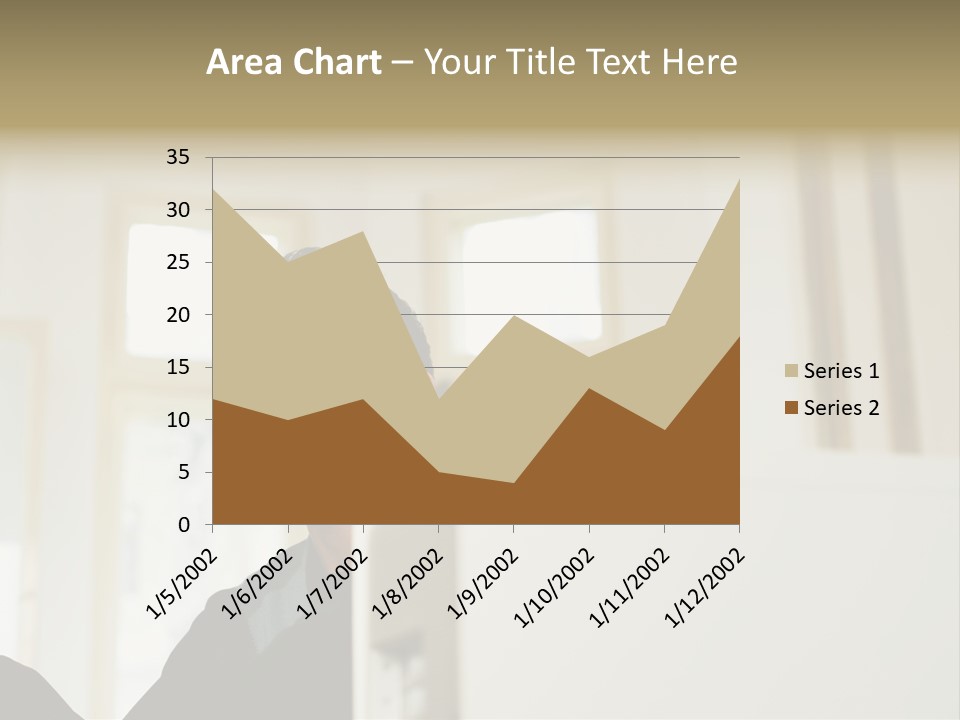 Man Sitting Behind A Computer PowerPoint Template