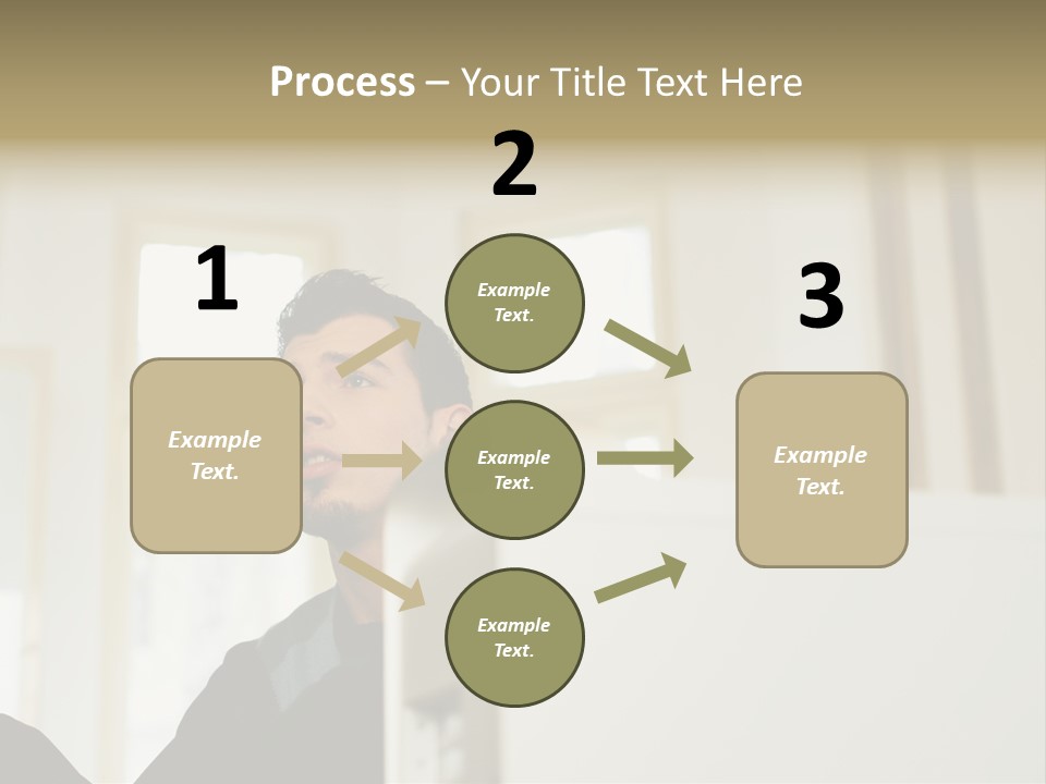 Man Sitting Behind A Computer PowerPoint Template