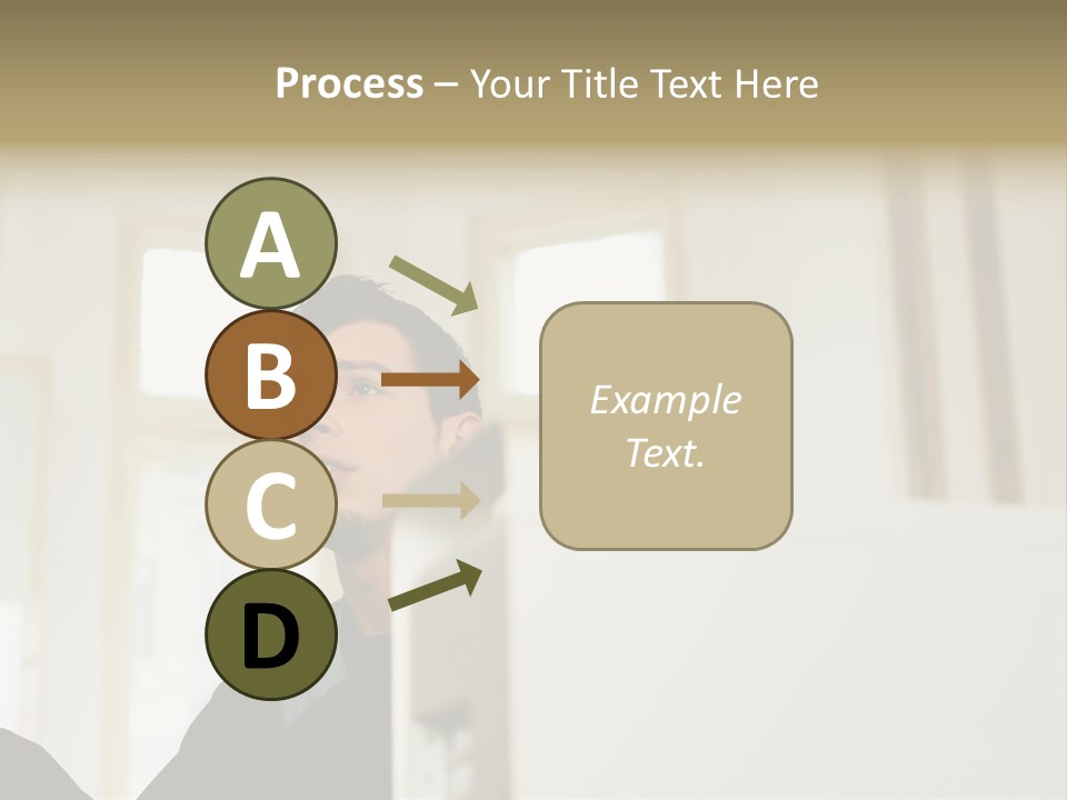 Man Sitting Behind A Computer PowerPoint Template