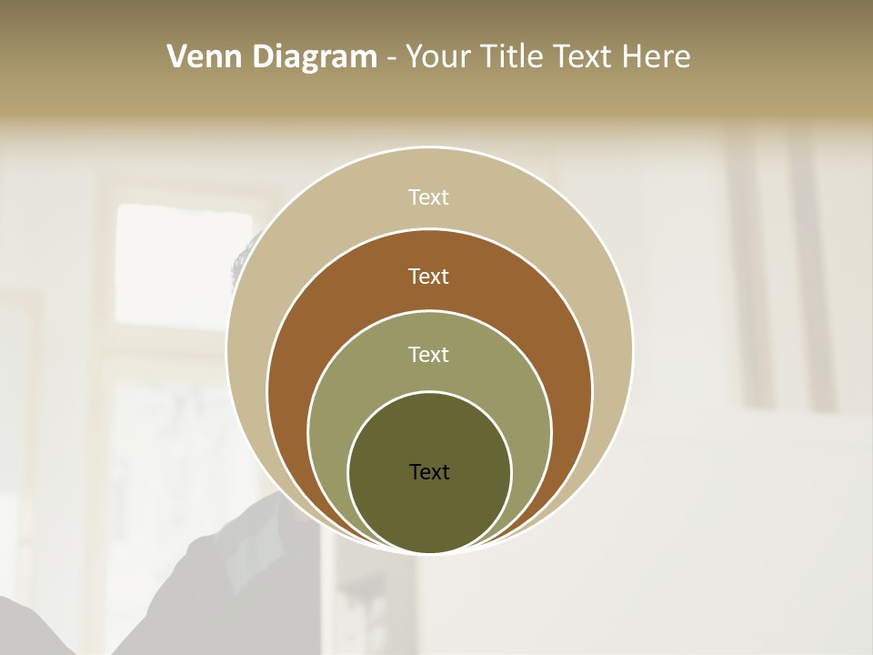 Man Sitting Behind A Computer PowerPoint Template