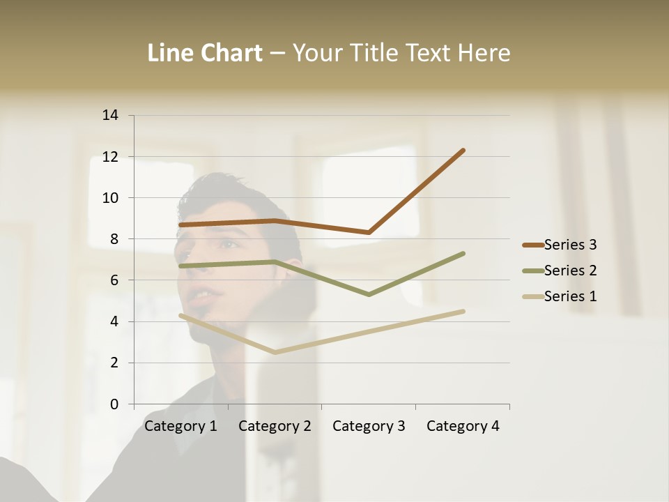 Man Sitting Behind A Computer PowerPoint Template