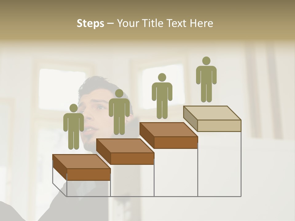 Man Sitting Behind A Computer PowerPoint Template