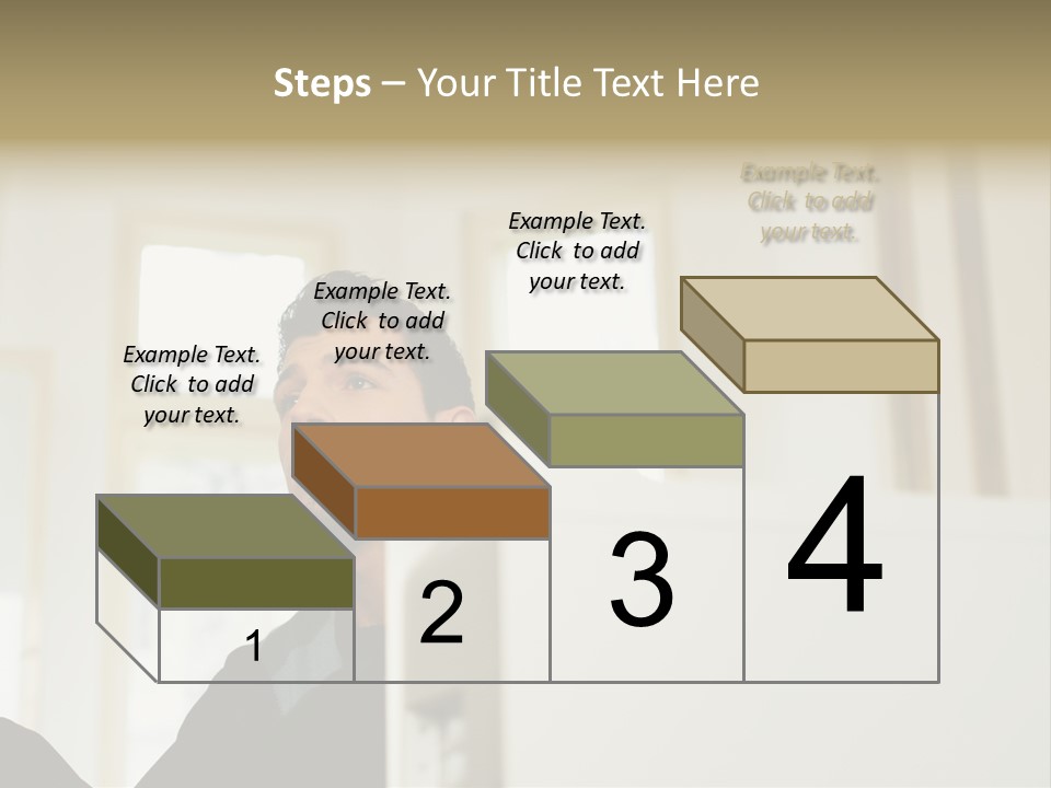 Man Sitting Behind A Computer PowerPoint Template