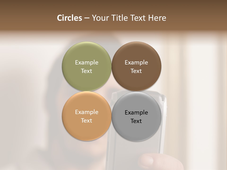 Man With Camera Phone PowerPoint Template