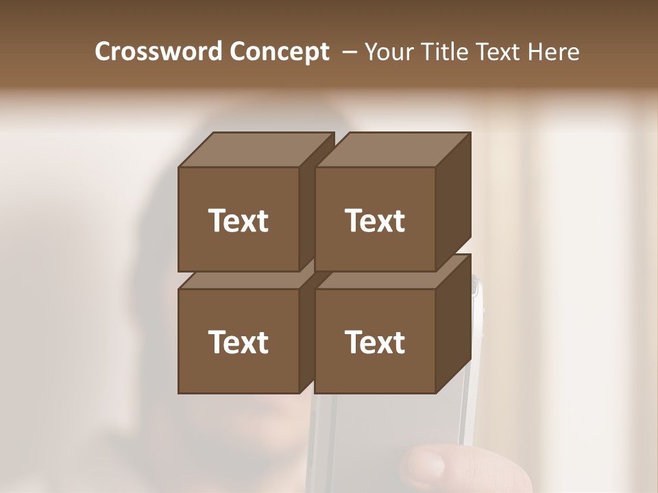 Man With Camera Phone PowerPoint Template