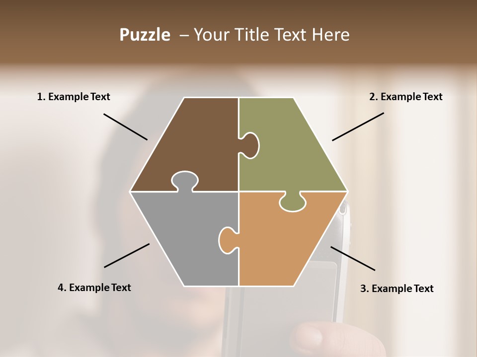 Man With Camera Phone PowerPoint Template