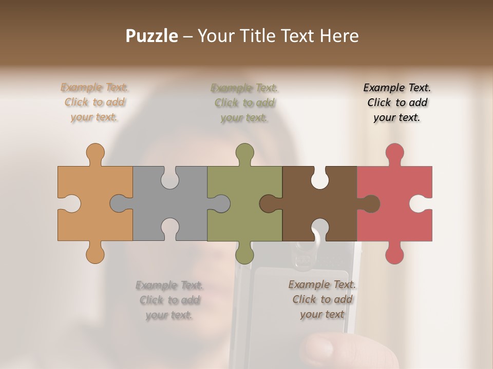 Man With Camera Phone PowerPoint Template