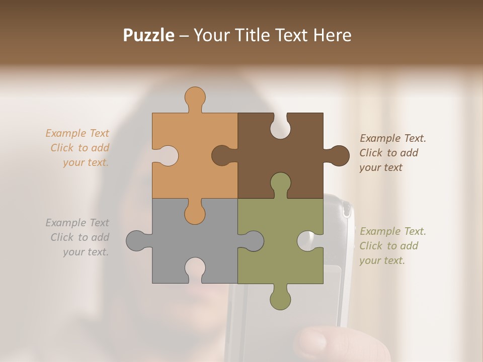 Man With Camera Phone PowerPoint Template