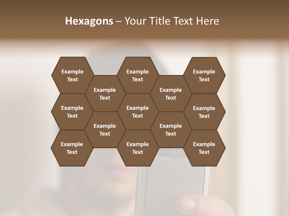 Man With Camera Phone PowerPoint Template