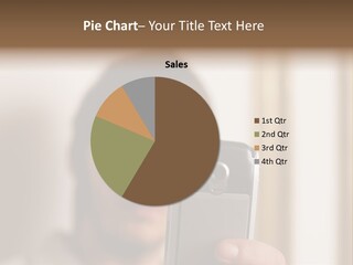 Man With Camera Phone PowerPoint Template