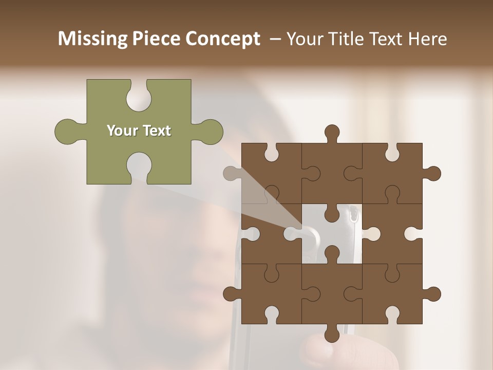 Man With Camera Phone PowerPoint Template