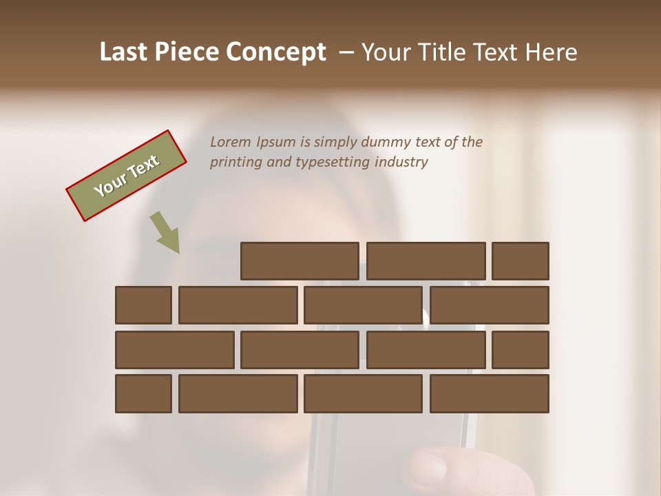 Man With Camera Phone PowerPoint Template