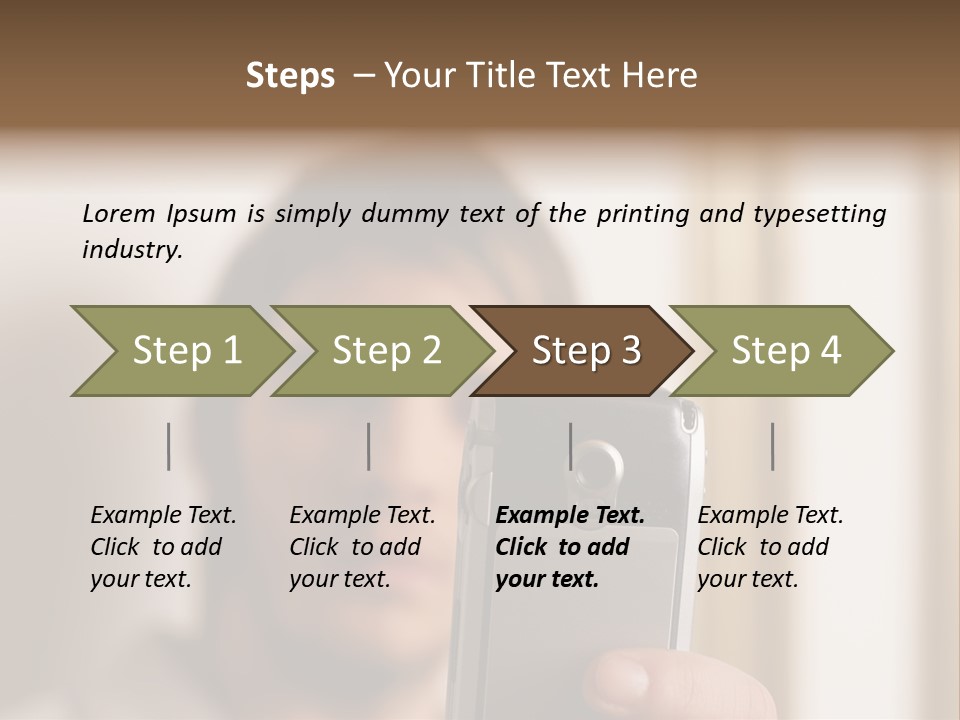 Man With Camera Phone PowerPoint Template