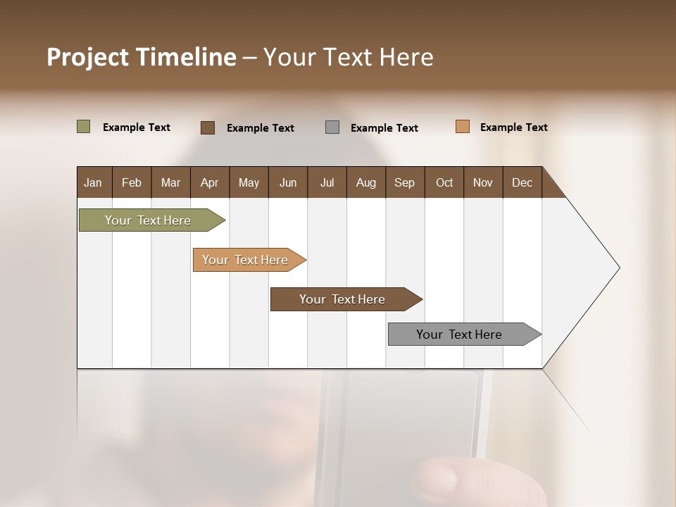 Man With Camera Phone PowerPoint Template