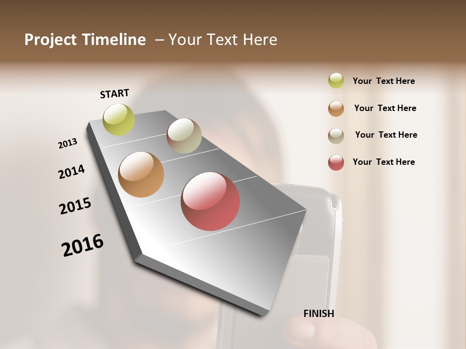 Man With Camera Phone PowerPoint Template