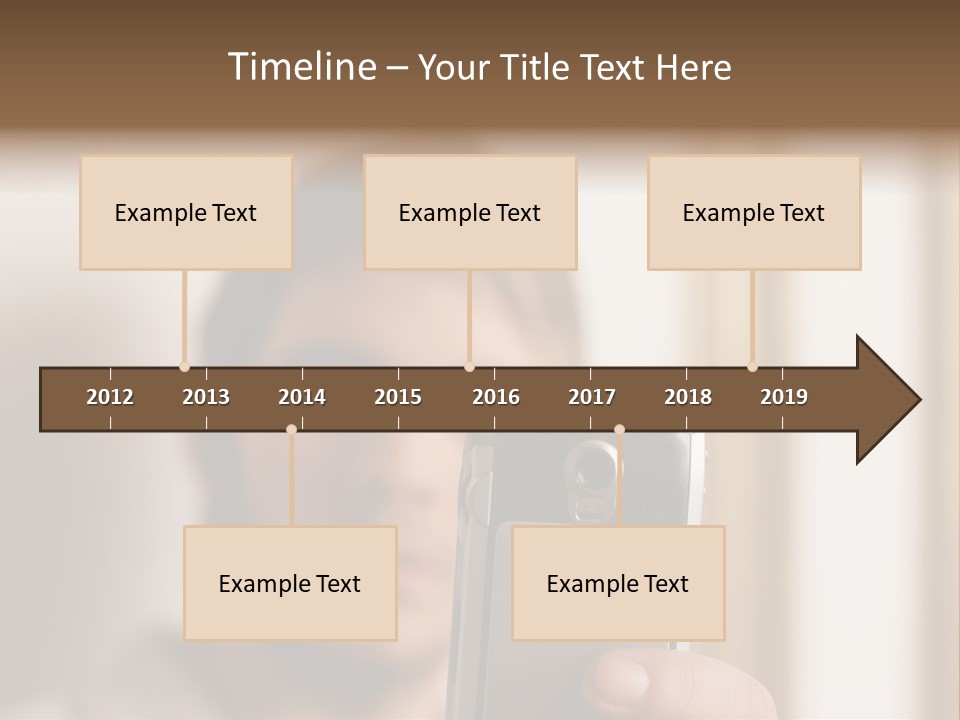 Man With Camera Phone PowerPoint Template