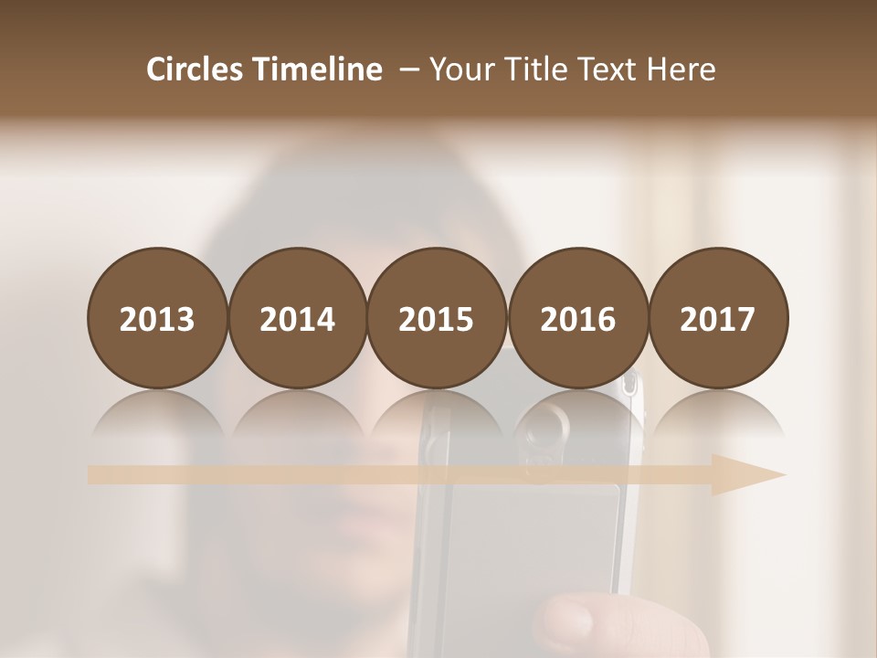 Man With Camera Phone PowerPoint Template