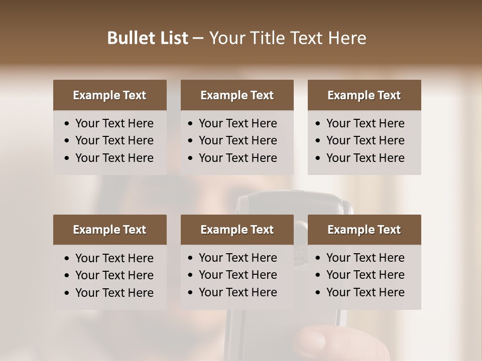 Man With Camera Phone PowerPoint Template