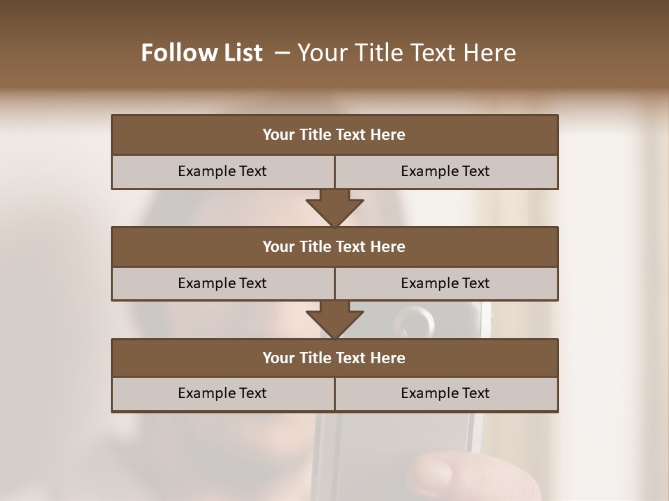 Man With Camera Phone PowerPoint Template